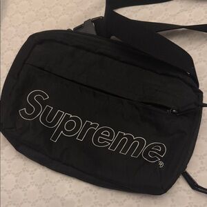 Supreme Classic Black Belt Bag